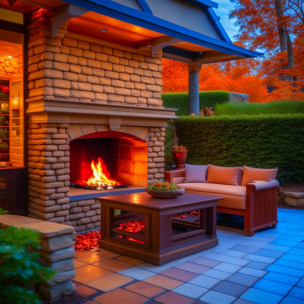 Outdoor fireplace in Atlanta